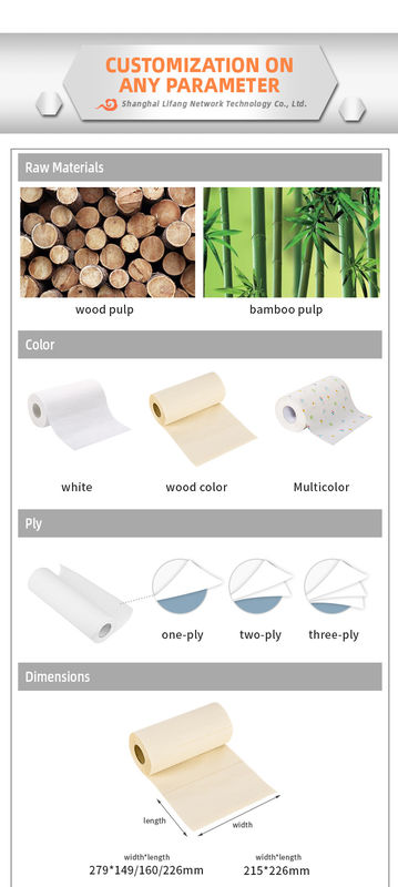 Bambusowy papier serwetkowy 105 mm Ręcznik kuchenny w rolce 45 mm Rdzeń z rolki chusteczki